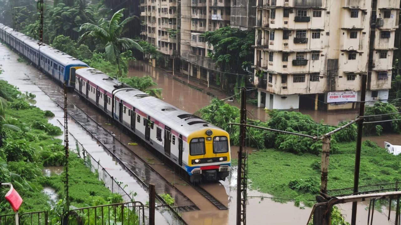 मुंबई में जलभराव और यातायात बाधित